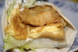 Leftover KFC Chicken Wrap