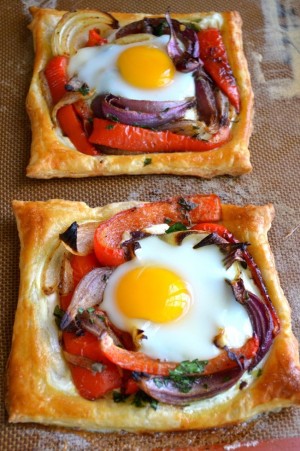 Ottolenghi’s Red Pepper and Baked Egg Galettes