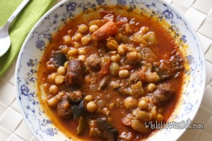 Potaje de Garbanzos y Berenjenas