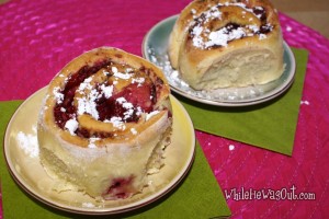 Raspberry-Nut Rolls