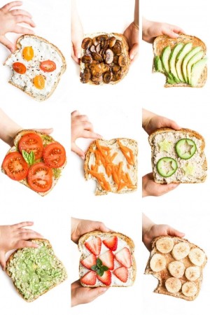 Toasts with toppings
